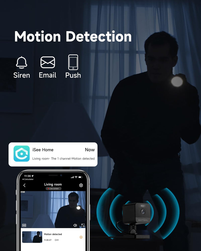 1080P 2.4g/5g Indoor Camera, Plug-in Cameras for Home Security w/Night Vision, Baby/Elder/Home Cameras Indoor with Phone App, Motion Detection, 2-Way Talk, WiFi Camera Compatible w/Alexa 1080P