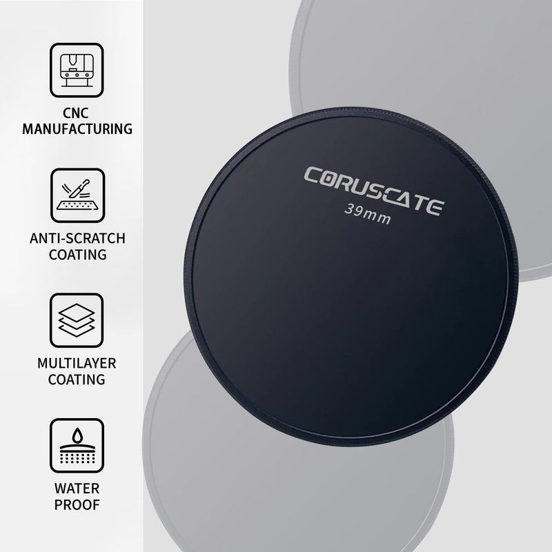 [AUSTRALIA] - 39mm Metal Filter Cap,Lens Cap,Compatible with All Any 39mm with Camera Thread Lens and 39 mm ND,CPL,UV Filter Accessory.(Front Cover+Rear Cover)+Lens Cleaning Cloth 