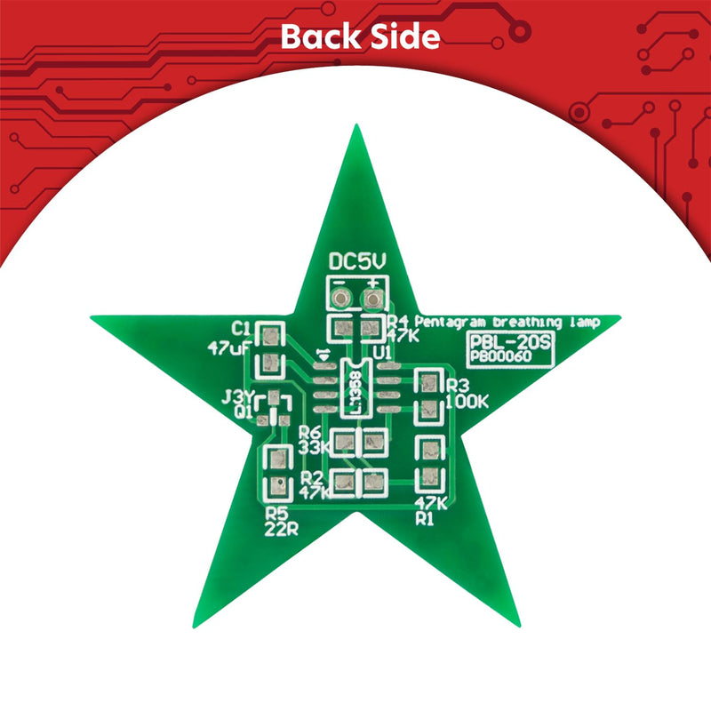 Az Delivery LED Poinsettia Soldering Kit - DIY Electronics Kit for a Star with Red Lighting Effect - Ideal for Mint Learning, Christmas Decoration and Soldering Exercises 1