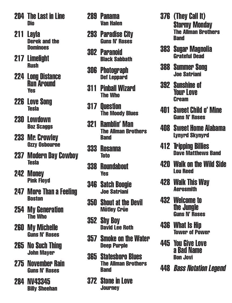 Monster Book of Rock Bass Tab Play It Like It Is | Bass Guitar Songbook with Note-for-Note Transcriptions | Includes Money, Layla, Detroit Rock City and More | Cherry Lane Music