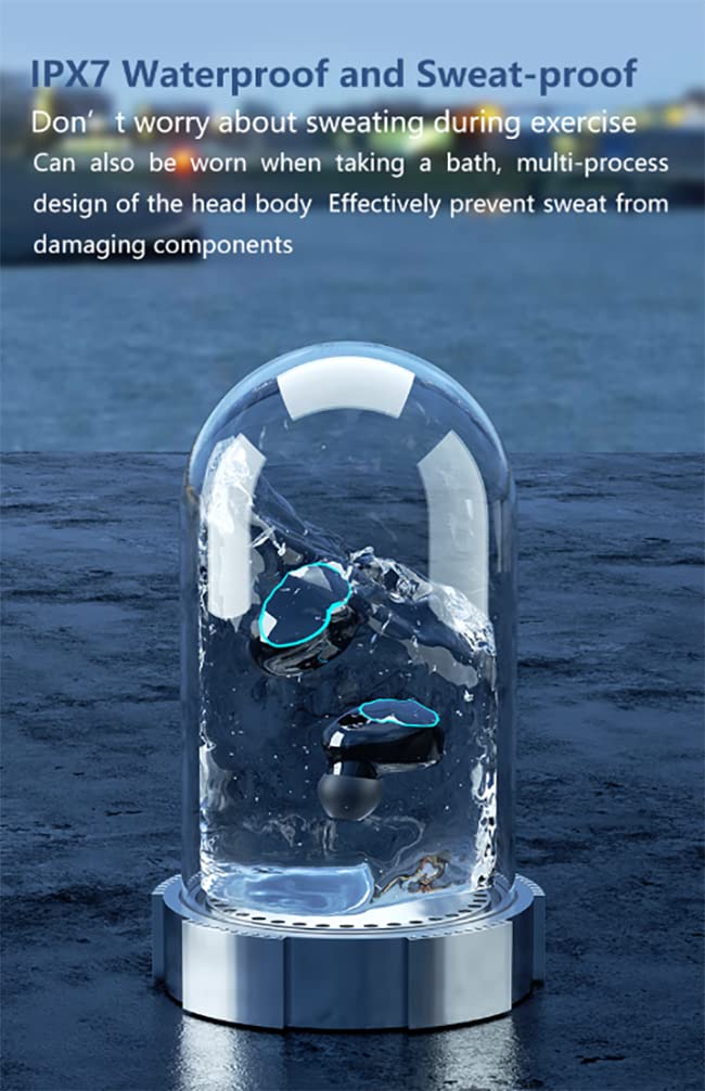 Wireless Earbuds, Bluetooth 5.1 Earphones Auto Pairing Bluetooth Headphones True Wireless Stereo HiFi Headphones for Running Sports in-Ear with Smart LED Display Charging Case/Box