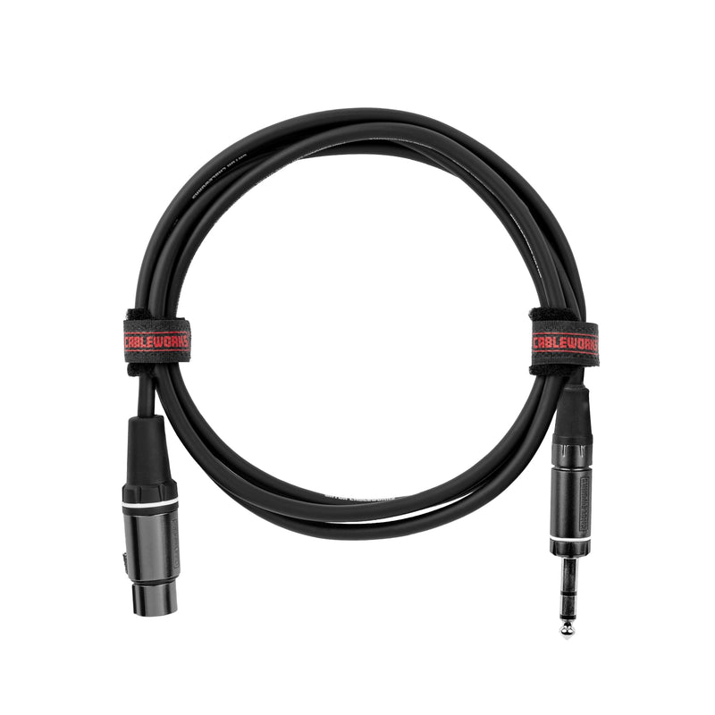 By Gator Cases Composer Series Deluxe 5 Foot XLR Female to TRS Cable, (GCWC-XLR-05FTRS) 5 Feet TRS/XLR Female