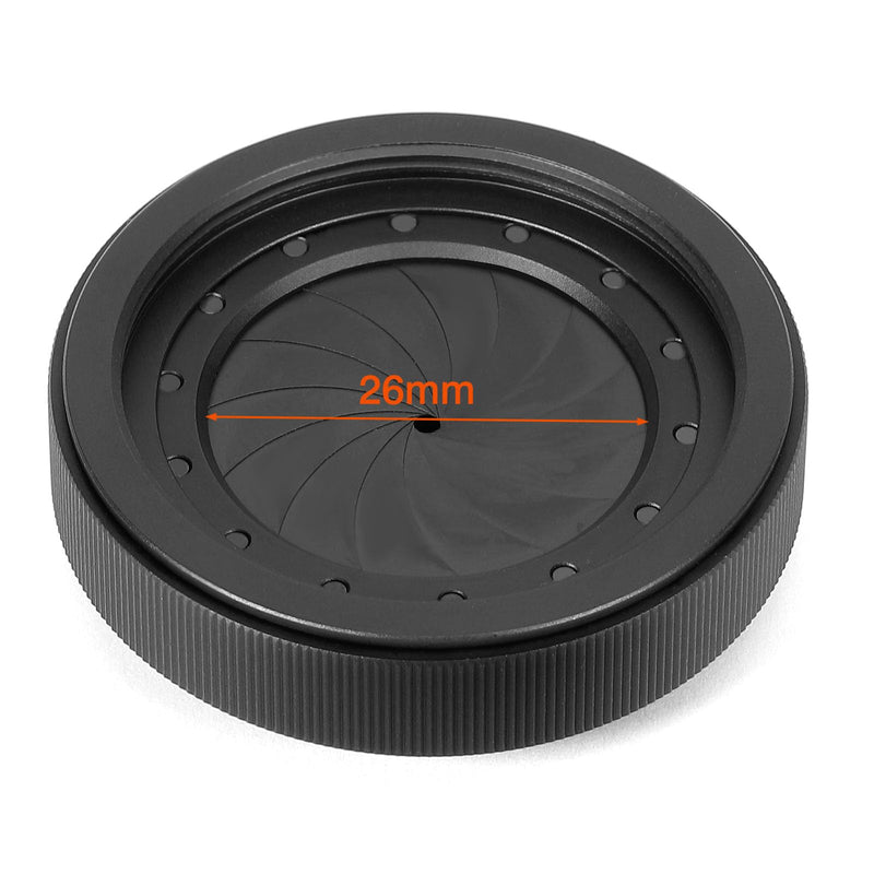 Adjustable Iris Aperture Diaphragm M30 to M37 Iris Aperture Diaphragm Adapter Optical Diaphragm 1.5-26mm Lens Module Adapter Ring Optics PVS-14 PVS 14 Optics (M30/M37*1) M30-M37