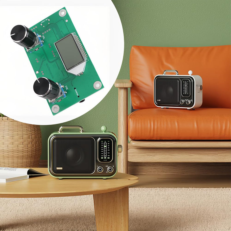 [AUSTRALIA] - Tiiyee Digital FM Receiver Module, Radio Receiver Module DC 3V to 5V Stereo Adjustable Frequency Modulation Wireless for Receive DSP PLL 76MHz to 108MHz Support Serial Port Control DIY LCD Display 