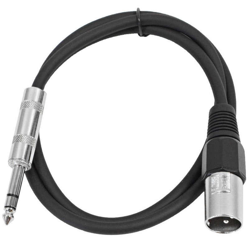 [AUSTRALIA] - Seismic Audio - SATRXL-M2-Multi - 8 Pack of 2 Foot Multi-Color XLR Male to 1/4 Inch TRS Patch Cables 2' Pro Audio Balanced XLR-M to 1/4" Patch Cords DJ 