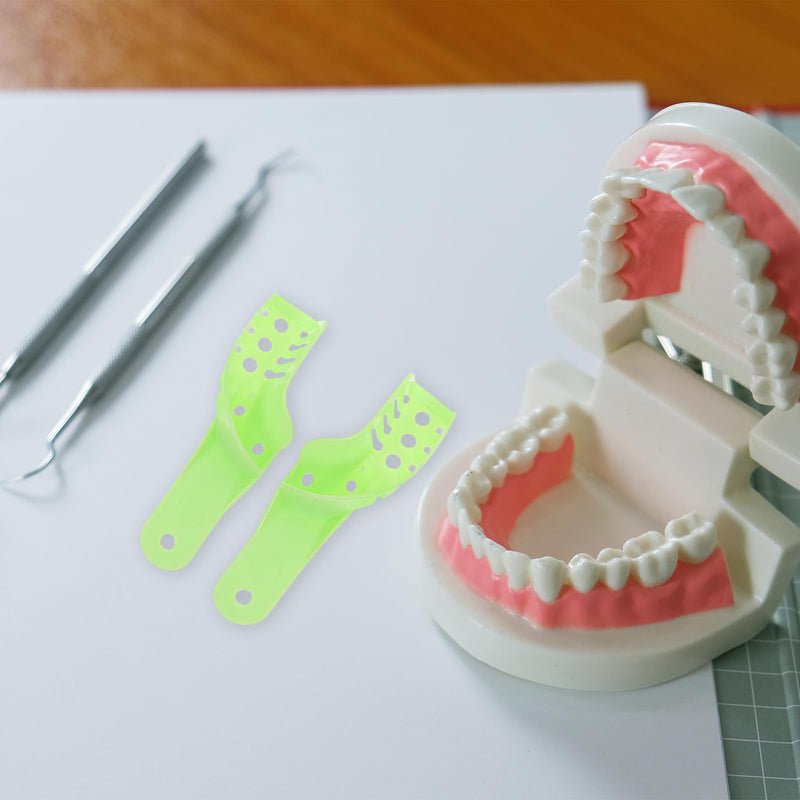 [AUSTRALIA] - Healifty Dental Disposable Trays Impression Spoons Pack of 10 (Light Green) 