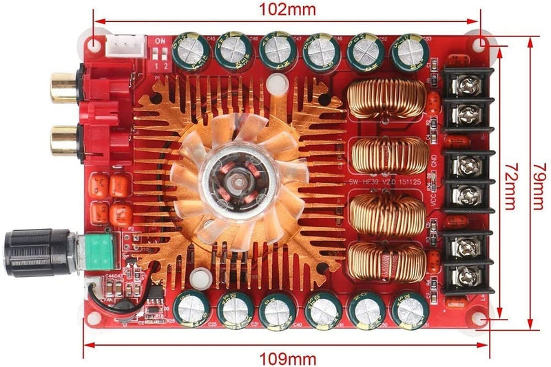 [AUSTRALIA] - Fasizi TDA7498E 2 x 160 W Dual Channel Audio Amplifier Board, Support BTL Mode 1 x 220 W Single Channel, DC 24 V Digital Stereo Power Amp Module for Car Carrier Computer Speakers DIY 