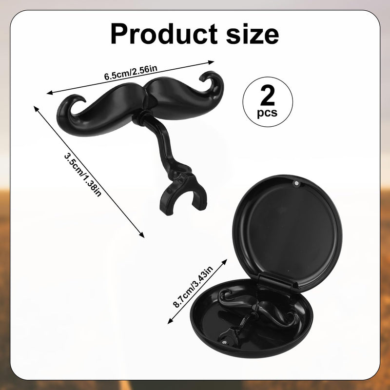 2pcs Clip-On Moustache for Trumpet and Trombone, Perfect Accessory for All Trumpet Handle Mouthpieces Young Musicians Includes Protective Case