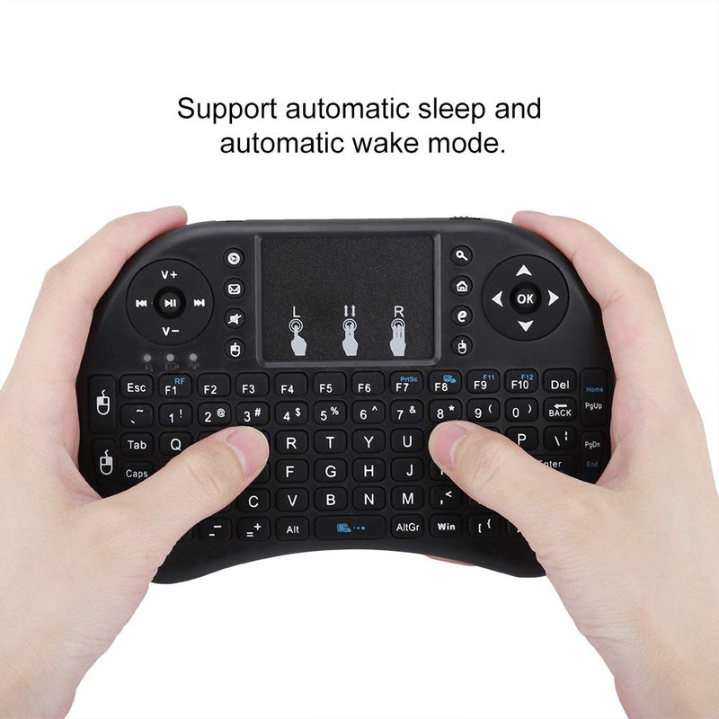 Mini Wireless Keyboard with Touchpad, Portable 2.4Ghz Wireless Handheld Keyboard Flying Mouse Wireless Keyboard for Home Multimedia for PC, Laptop, Smart TV, Windows, TV Box, etc