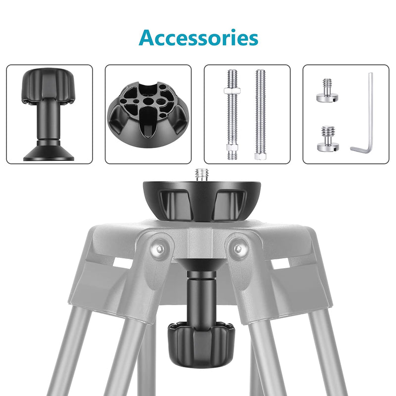 Neewer 75mm Bowl Adapter, Metal Half Ball Flat to Bowl Adapter Convert with 3/8-inch Screws Mount on Tripod and Fluid Head for Neewer TA60/2500/3500