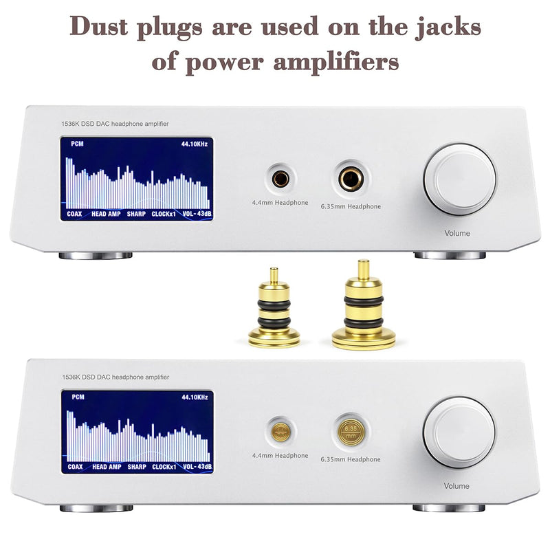 [AUSTRALIA] - 4.4mm 3.5mm Audio Jack Dust Plugs, Dual Silicone Ring Sealing Design, Compatible with MP3 MP4 Players Featuring 3.5mm/4.4mm Ports, DAC Amplifier, Power Amplifier, and Adapter (3.5mm+4.4mm Dust Plugs) 3.5mm+4.4mm Dust Plug 