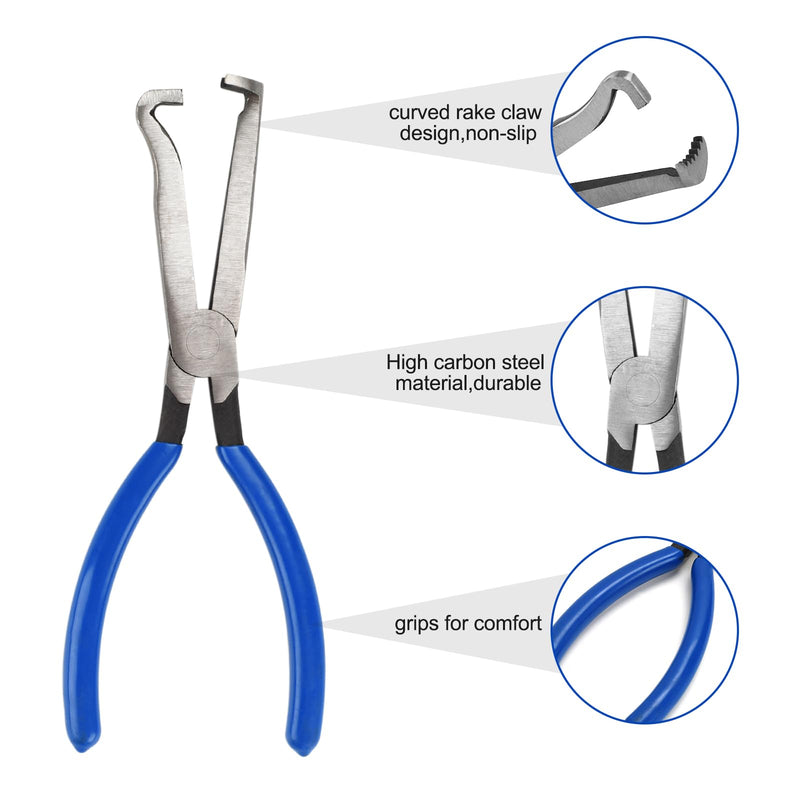 Electrical Disconnect Pliers, 8 inch Automotive Electrical Connector Disconnect Pliers Spark Plug Disassembly Tool (1PC Blue)