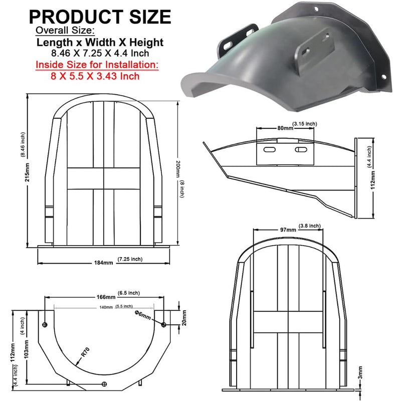 DGQ Outdoor CCTV Camera Top Cover,Weatherproof Glare Protection Cover Sunshade for Suitable for Most Bullets and Dome Security Cameras-Black