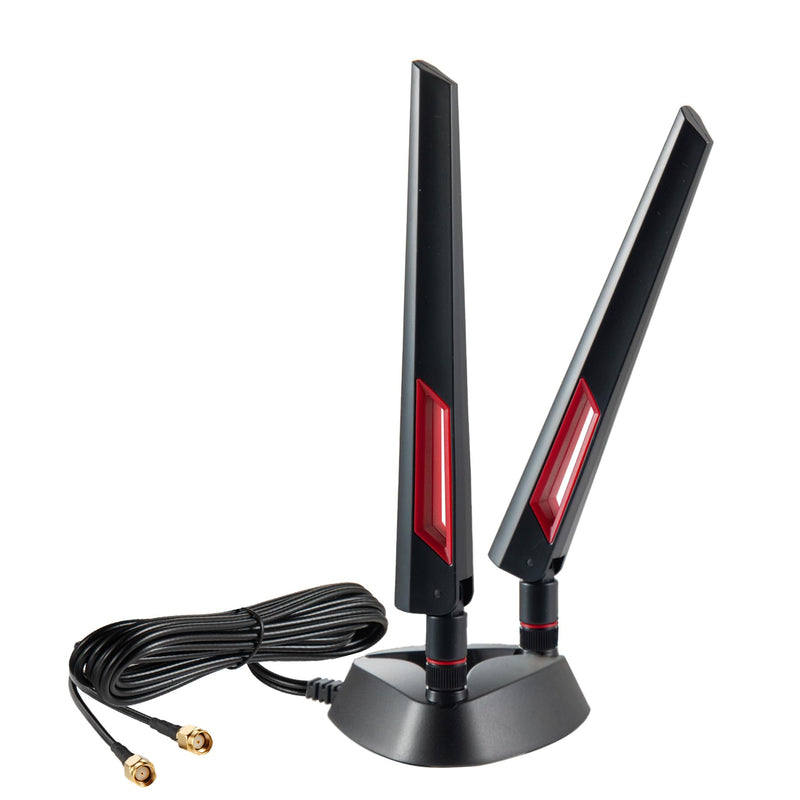 WiFi 6 6E Tri-Band 2.4GHz/5GHz/6E Magnetic Base Antenna for PC Desktop Computer Motherboard WiFi Router, Eifagur