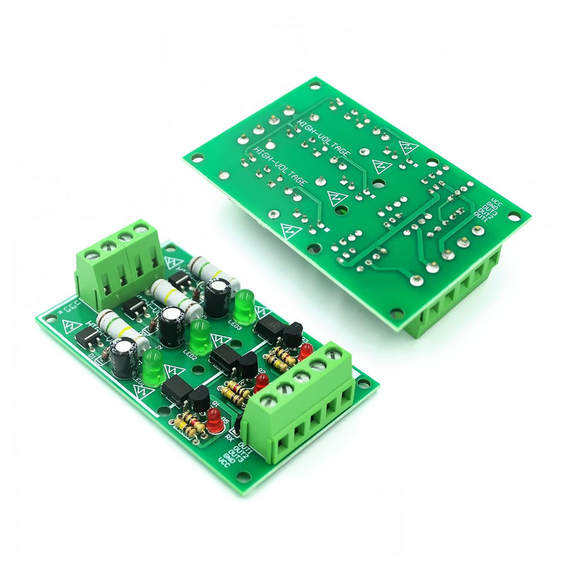 Hailege AC 220V Optocoupler Module (3 Channel) AC Optocoupler AC Detection Module 3-5V or PLC 24V Level Power Supply for SPS MCU 3 channels