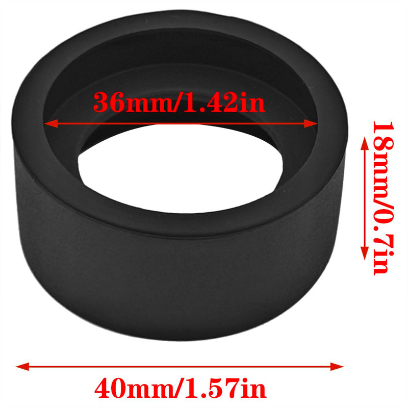 2PCS Eyepiece Eye Cup Soft Rubber Eyepiece Cover Binocular Eye Cups Replacement for 32-36 mm Stereo Microscope (Flat Angle), black