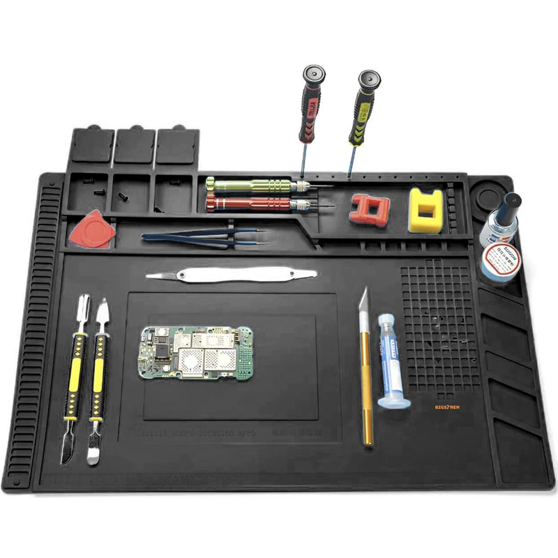 Heat Resistant Magnetic Repair & Soldering Mat Silicone 30 x 45 cm Grey 22727