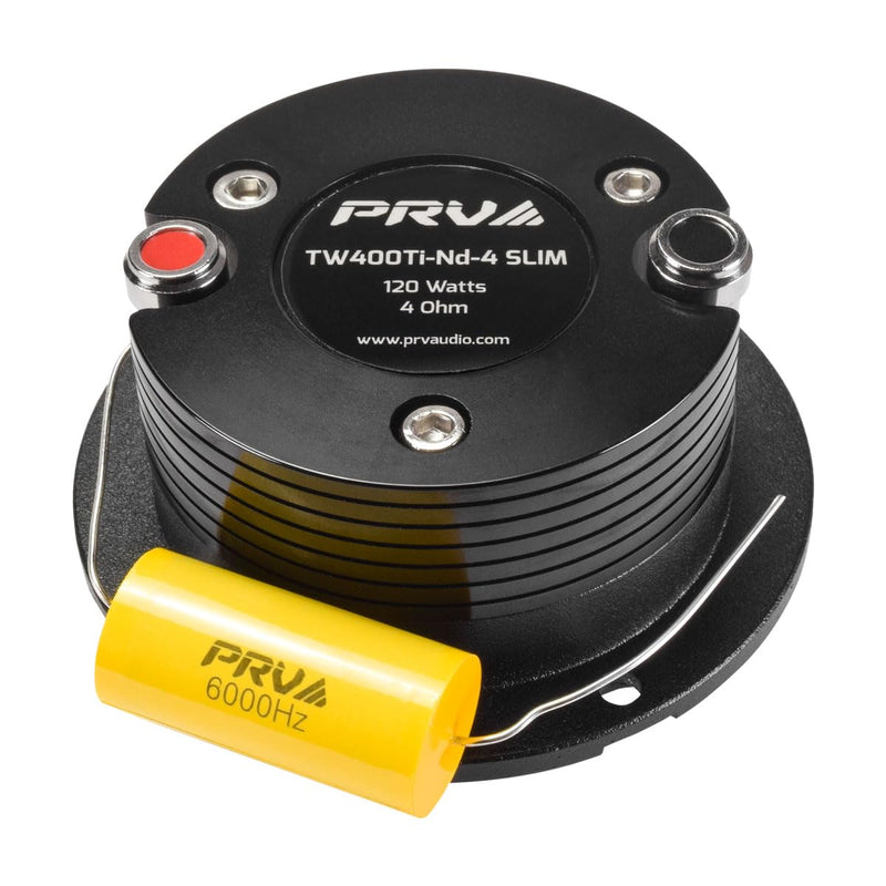 PRV Audio Bullet Super Tweeters Neodymium, 3 Inch PRV Tweeter Black TW400Ti-Nd-4 Slim 240 Watts 4 Ohm, Easy to Mount, 3 Inch Speaker Replacement (2 Tweeters) White