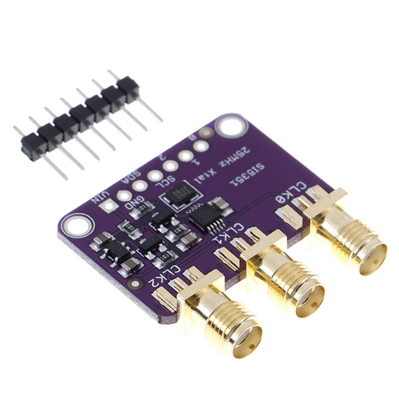 Hailege Si5351A I2C 25MHz I2C High Frequency Signal Generator Breakout Board Rectangular Wave Frequency Generator Signal Generator 8KHz to 160MHz 3-5VDC for Arduino