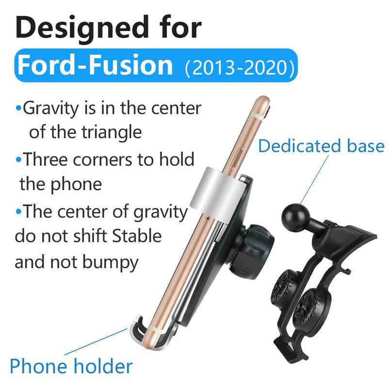 Car Phone Holder for Ford Fusion 2013 2014 2015 2016 2017 2018 2019 2020 Auto Interior Accessories Best Cell Phones Mount Cellphone Mobile Cradle Charging Navigation Bracket Vent Screen Stand