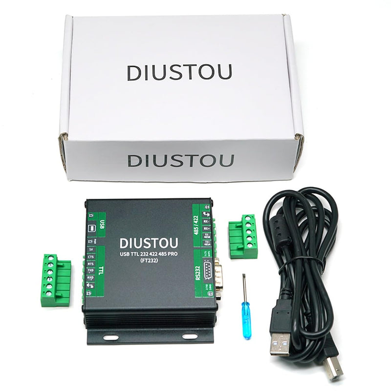 USB to Multi-Serial Port Module - TTL/RS232/RS422/RS485, Extended Interface, in-Module Serial Signal Conversion, Industrial Grade Isolated Metal Shell Adapter