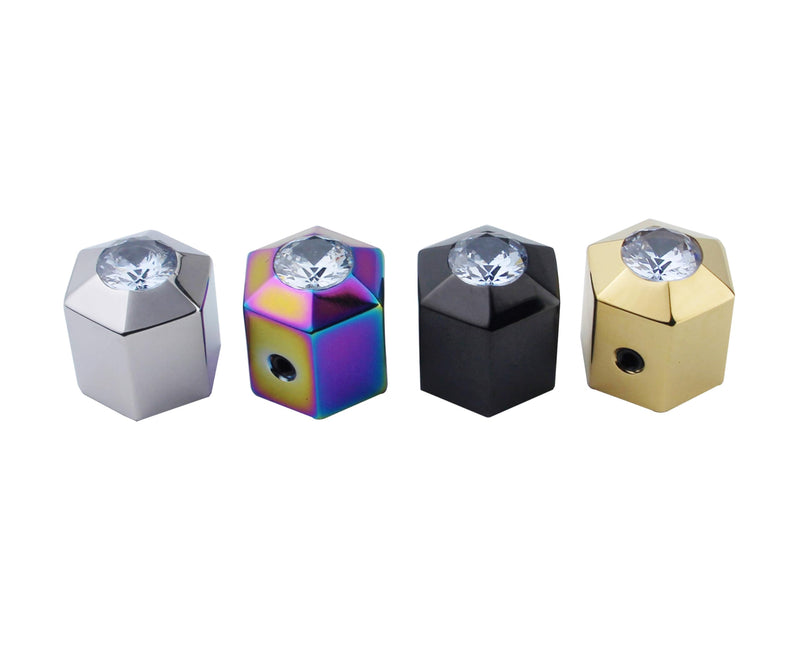 Guyker Potentiometer Control Knobs with 6mm Dia. Shaft Pots - 3PCS High Grade Stainless Steel Speed Tone Volume Knob with Diamond Top Replacement for Electric Guitar or Precision Bass, CKB024 chrome