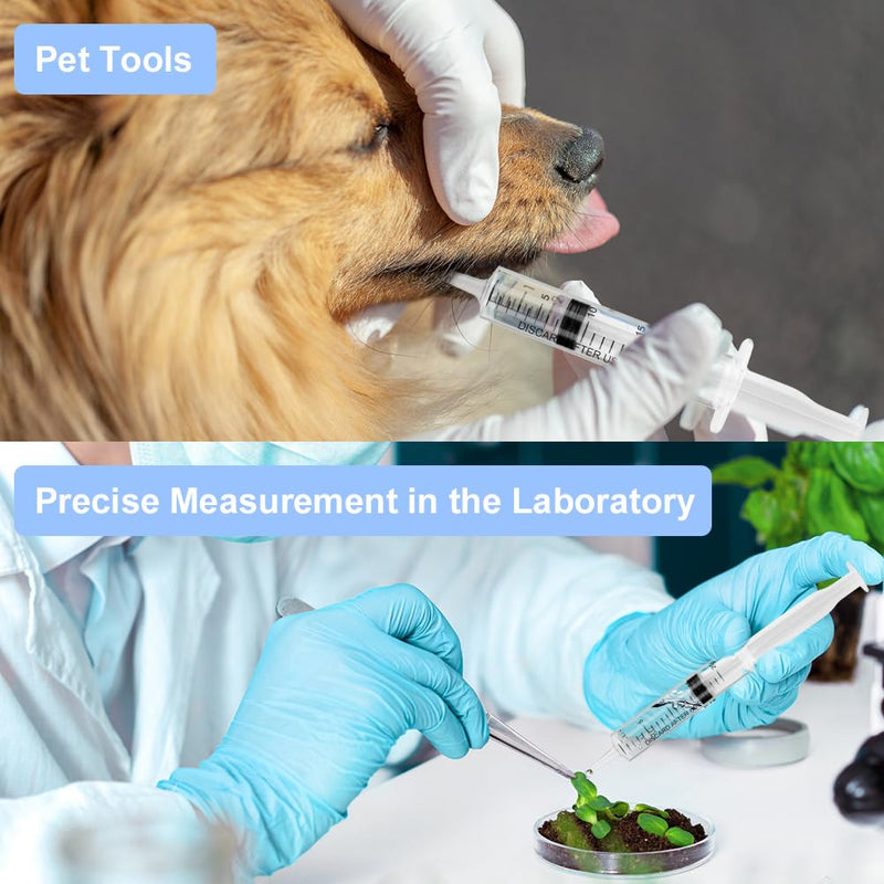 OFFCUP Plastic Syringe 20 ml, Pack of 3 Disposable Syringes, Feeding Syringe, Plastic Tube, for Small Pet Feeding, Engine Oil or Brake Fluid [Not Medical Use] 20 ml x 3