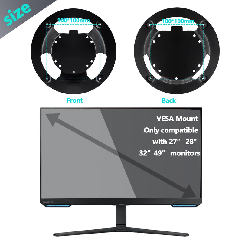 Odyssey G7 VESA Mount Adapter Compatible with Samsung Odyssey G6 G7 Monitor | Odyssey g6 VESA Adapter for 27" 28" 32" 49" G70A G70B G75NB G75T G77T 28" 49" CRG90 CHG90 CJ890 S95UA monitor