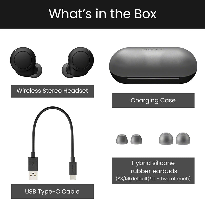 Sony True Wireless Headphones - Up to 20 Hours Battery - Charging case - Voice Assistant Compatible - Built-in mic for Phone Calls - Reliable Bluetooth - WF-C500/WZ - Limited Edition - Pearl White