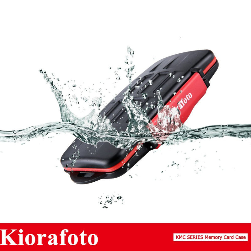 Kiorafoto Professional Water-Resistant Anti-Shock Holder Storage SD SDHC SDXC TF Memory Card Case Protector Cover with Carabiner for 12SD Cards & 12 Micro SD Cards for 12 SD + 12 Micro SD