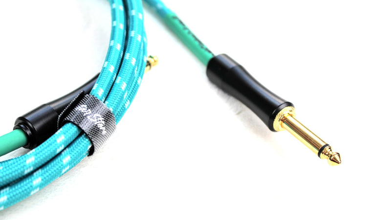 [AUSTRALIA] - Dan's Guitar Store Instrument Cable (3m / 10ft Inline/Inline) 1/4 Jack 21AWG OFC 18k gold-plated self-silencing connector Precision Instrument Cable 3 Metre / 10 ft Inline / Inline 