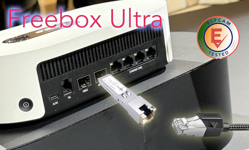 Elfcam® - 10G SFP+ Transceiver Module with RJ45 Port, 10Gb SFP+ Module 10Gbase-T-30m 10Gbase-T, 30m