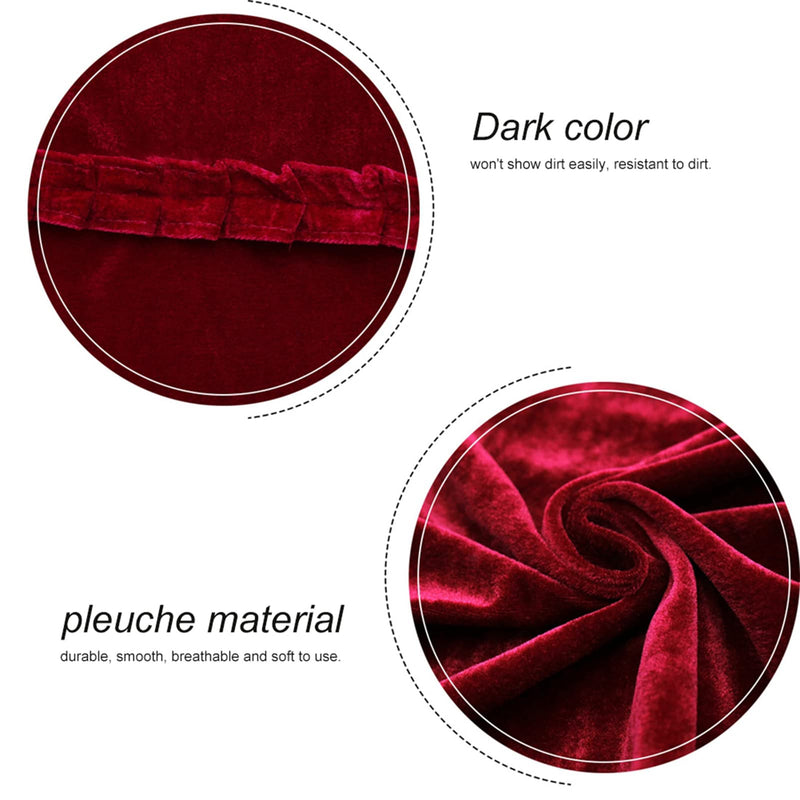 Piano Cover,Portable Foldable Pleuche Upright Full Piano Dust Cover Instruments Accessory (Red)