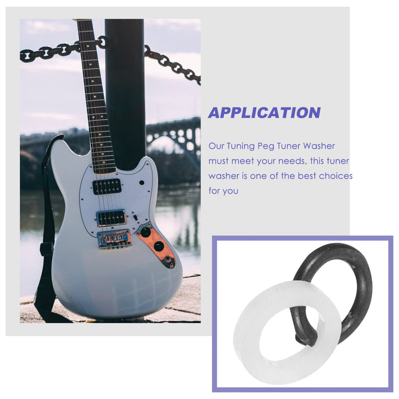 Guitar Tuner Spacer 24pcs Tuning Peg Tuner Washer Metal Tuner Spacer Accessory Plastic Tuner Gasket