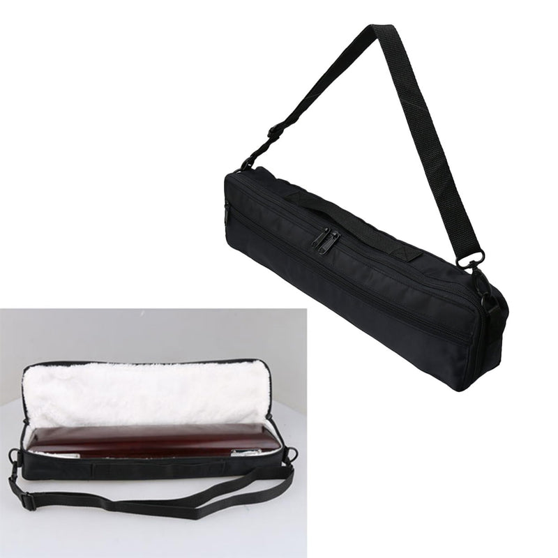 Yibuy Portable Flute Case Bag Adjustable Strap Flute Gig Bag Box Shoulder Strap Padded Carrying Bag for 16-hole Flute