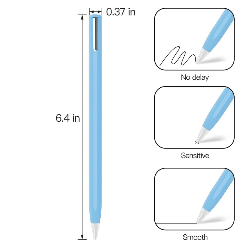 Stylus Pen Compatible for iPad (2018 and Later) ,Palm Rejection, Compatible with iPad Pro 11&12.9 Inch, iPad Air (3rd/4th/5th),iPad Mini(5/6th),iPad(6/7/8/9th),Tilting Detection (Blue) Blue