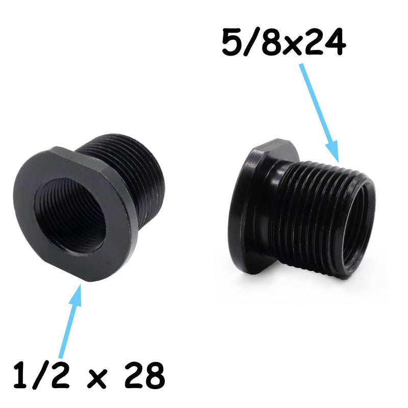 [AUSTRALIA] - Thread Protector, 1/2 x 28 Convert to 5/8x24 with Crush Washer Steel (2 Pack) 
