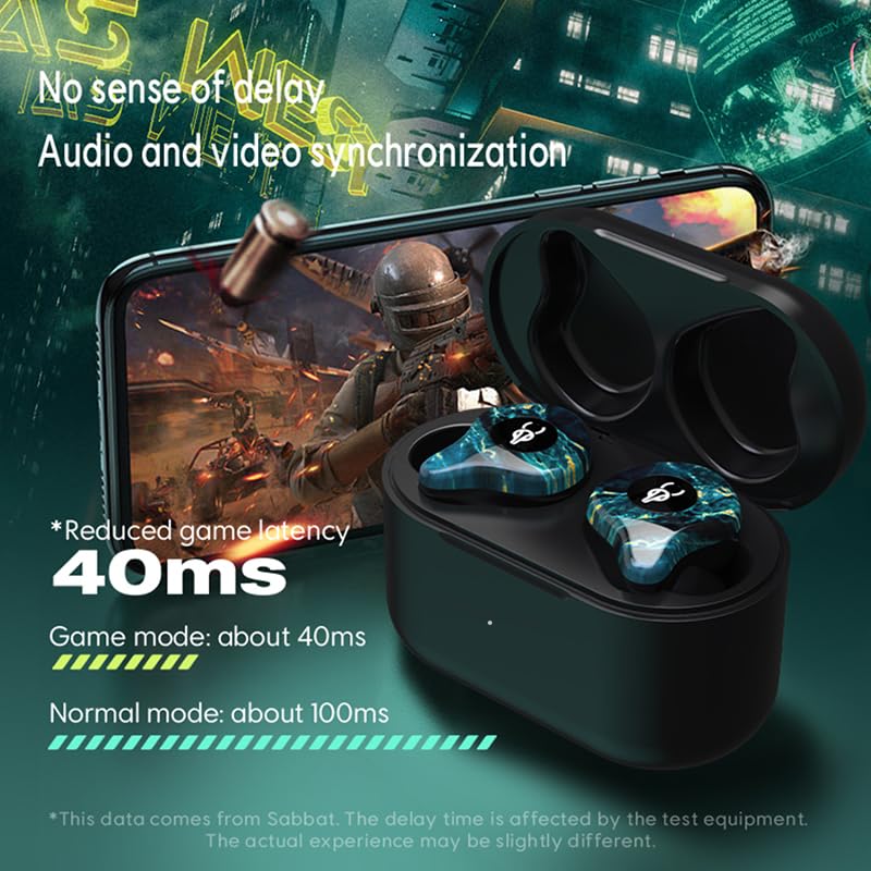 Sabbat X12 Ultra 2026 new Wireless Earbuds–CVC 8.1 Noise Reduction,Hi-Fi Stereo Sound,30H Long Battery Life,in-Ear Headphones for Sports&Work,Compatible with iPhone,Samsung,iOS,Android(Dream Stone) Dream Stone