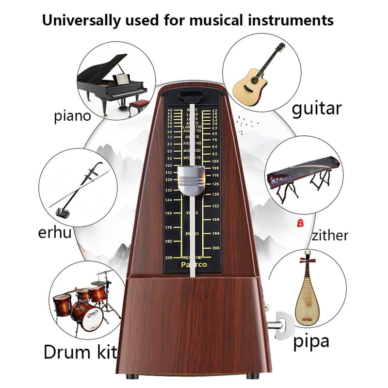 Mechanical metronome, piano sound, big guitar, violin, drum kit, instrument, universal rhythmologist (Musical Instrument Universal【Mahogany color】) Musical Instrument Universal【Mahogany color】