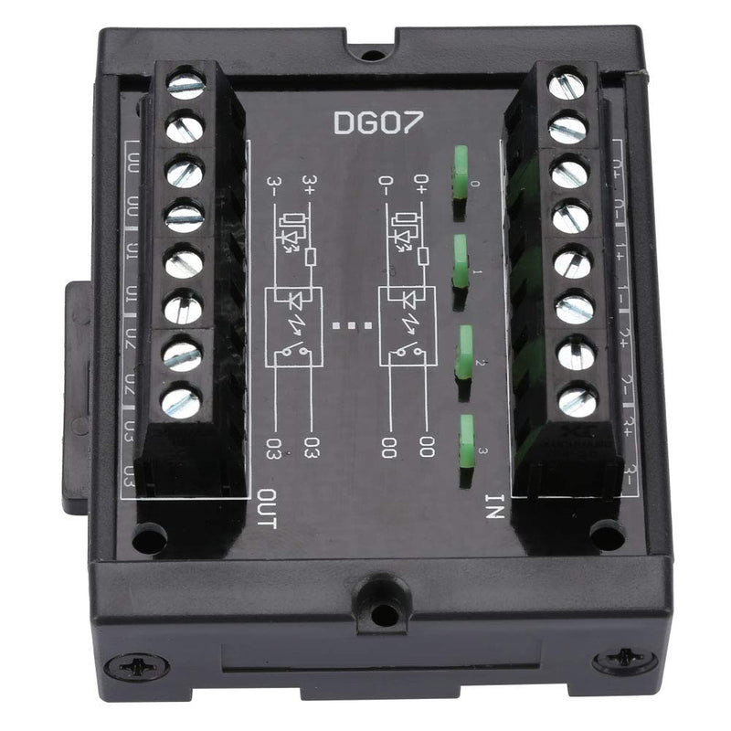 Nikou Level Converter, High Stability 10-28V Logic Level Converter, 4-Channel NPN to PNP Level Conversion with Two Lines DG07