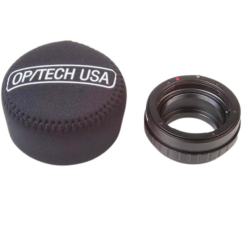 OP/TECH USA Fold-Over Neoprene Lens Pouch – Camera Lens Case for safe Lens Cover storage, Great for Photography & outdoor shoot, Keeps your Lens secure with No-Lose Lid-251 (Black) - Made in USA 251