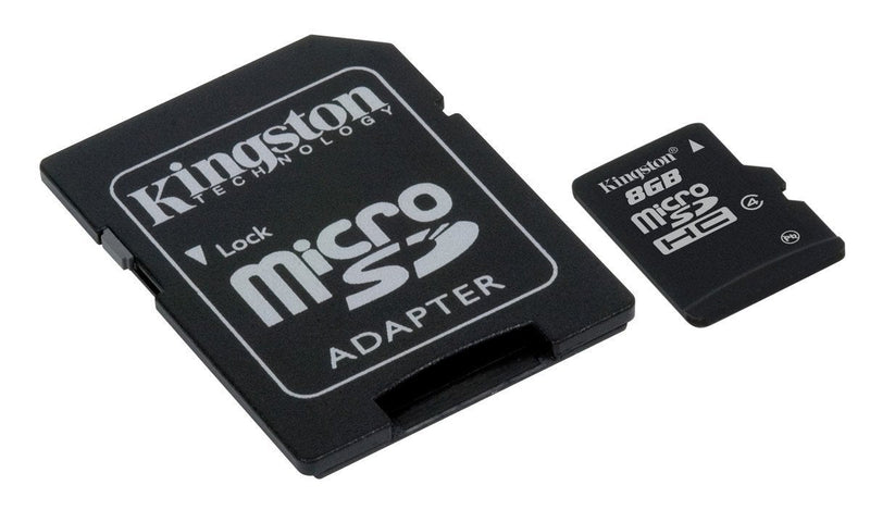 Kingston 8GB Class 4 MicroSDHC Card Flash Memory with SD Adapter SDC4/8GB