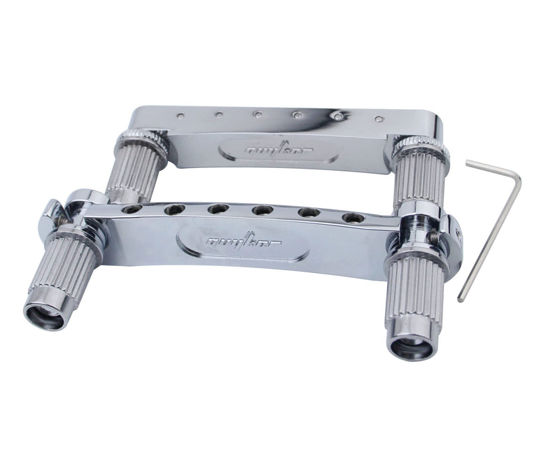 [AUSTRALIA] - Guyker Guitar Tune-O-Matic Bridge and Stop Bar Tailpiece Combo with Anchors and Studs Replacement Compatible with LP SG EPI 6 String Electric Guitar Chrome Chrome (Bridge + Tailpiece) 