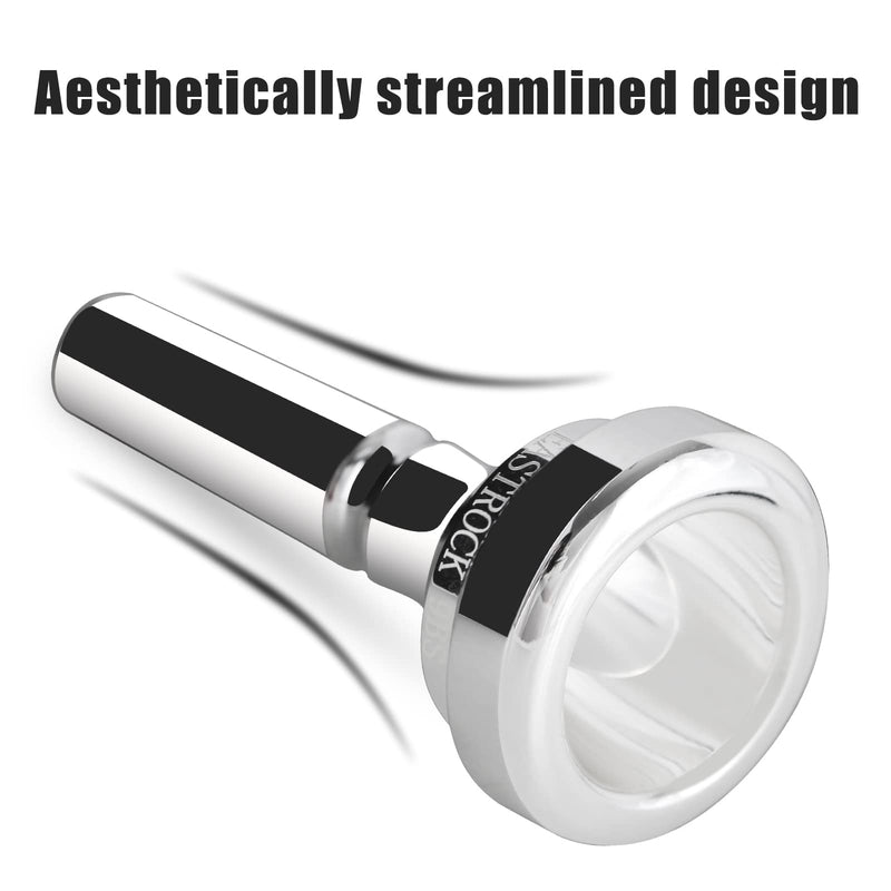 [AUSTRALIA] - EASTROCK Trombone Mouthpiece,Silver Plated Trombone Mouthpiece Small Shank 9BS, Trombone Instrument Accessories Vacuum Packed JDTM-9BS 