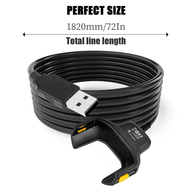 [AUSTRALIA] - Sicimly TC51 TC56 Charger,for Zebra Scanner TC51 TC510 TC510K TC52 TC56 TC57,5.4V 3A Quick Charge with 6ft PDA Handheld Computer Scanner Cable (Replace CBL-TC51-USB1-01) and USB Data Transfer. 