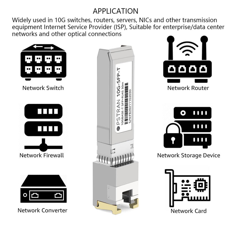 10GBASE-T SFP+ to RJ45 Copper Transceiver Module Compatible with HPE Aruba ProCurve JL563A 10G SFP+ 30m Cat6a/7 10GBASE-T: 30m for HPE Aruba 1