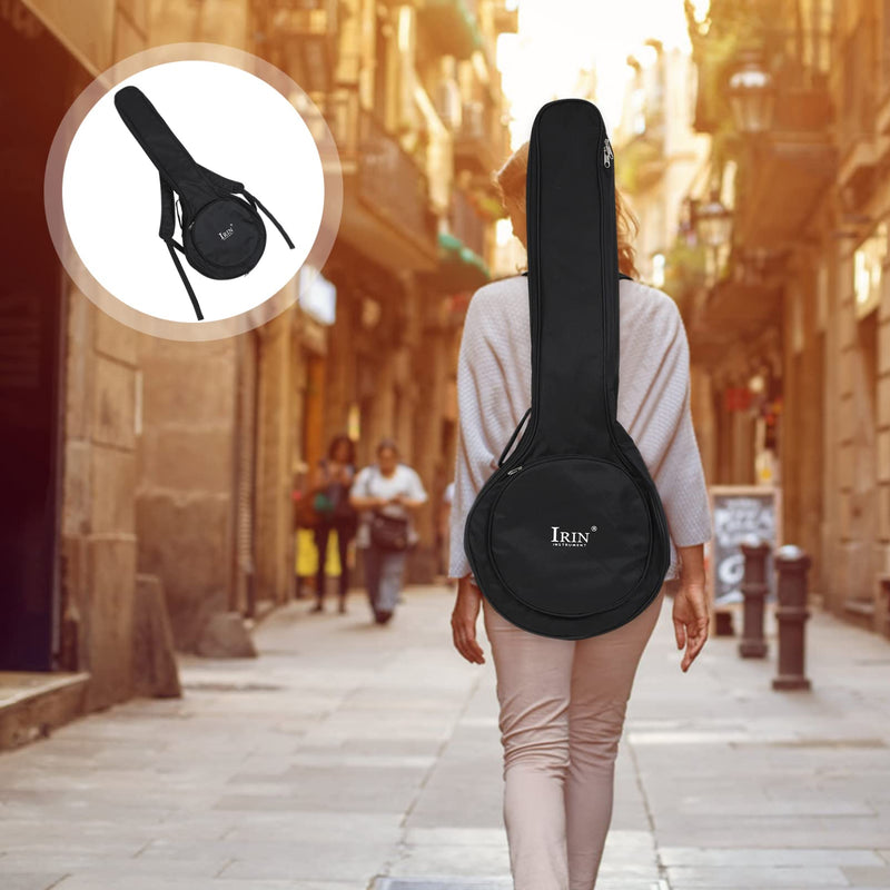Travel Backpack Bag Padded Storage Resonator Black Resistant Accessories Banjo Back Bag Practical -resistant Full Size Pouch Case Banjos Gig Convenient - Xxcm Five Black Backpack