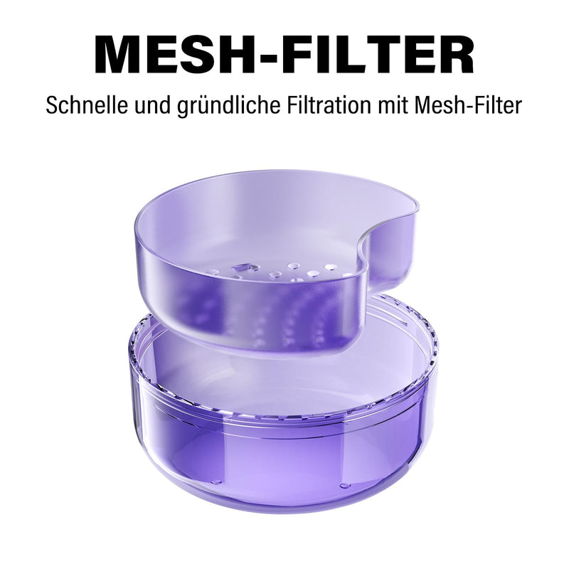 Joinice 2-in-1 Retainer Box and Soaking Box, Portable, Storage and Soaking Made of PC Material, Suitable for Retainers, Braces, Dental Splints and Prostheses, for Storage and Cleaning (Purple) Purple