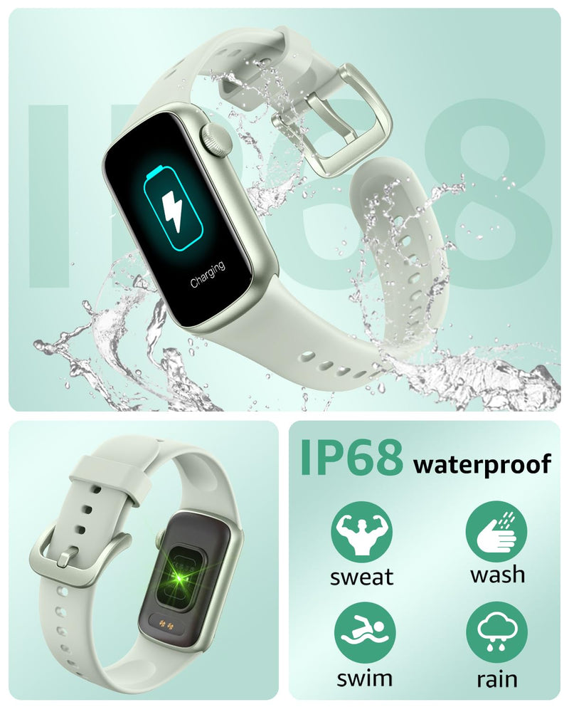 Fitness Tracker with Step Counter/Calories, Activity Health Tracker with Blood Pressure Heart Rate Monitor, Sleep Tracker, 137+ Sport Modes, Pedometer SmartWatch, Gift for Women Men Green