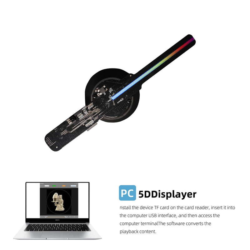 [AUSTRALIA] - Missyou 3DHologramFan,16CM WiFi Bluetooth Projection 3D Video Upgrade Advertising Display Fan 6.3″, Hi-Resolution and HD LED Holographic Christmas Tree 3D Holographic Projector 